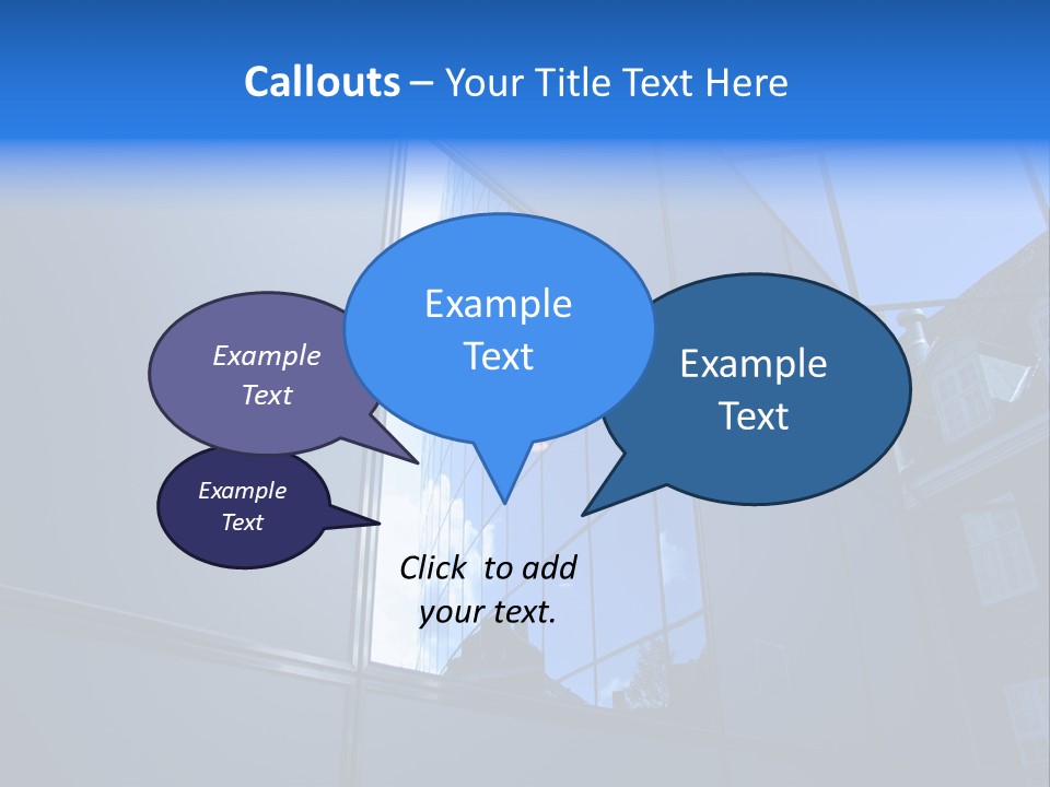 A Building Reflecting In The Windows Of Another Building PowerPoint Template