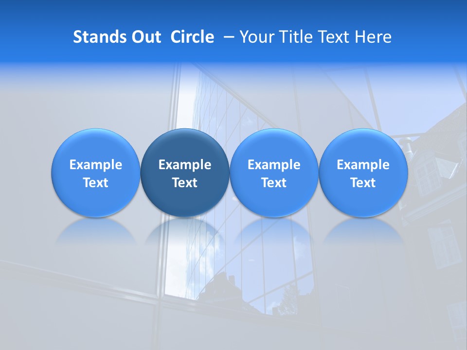 A Building Reflecting In The Windows Of Another Building PowerPoint Template