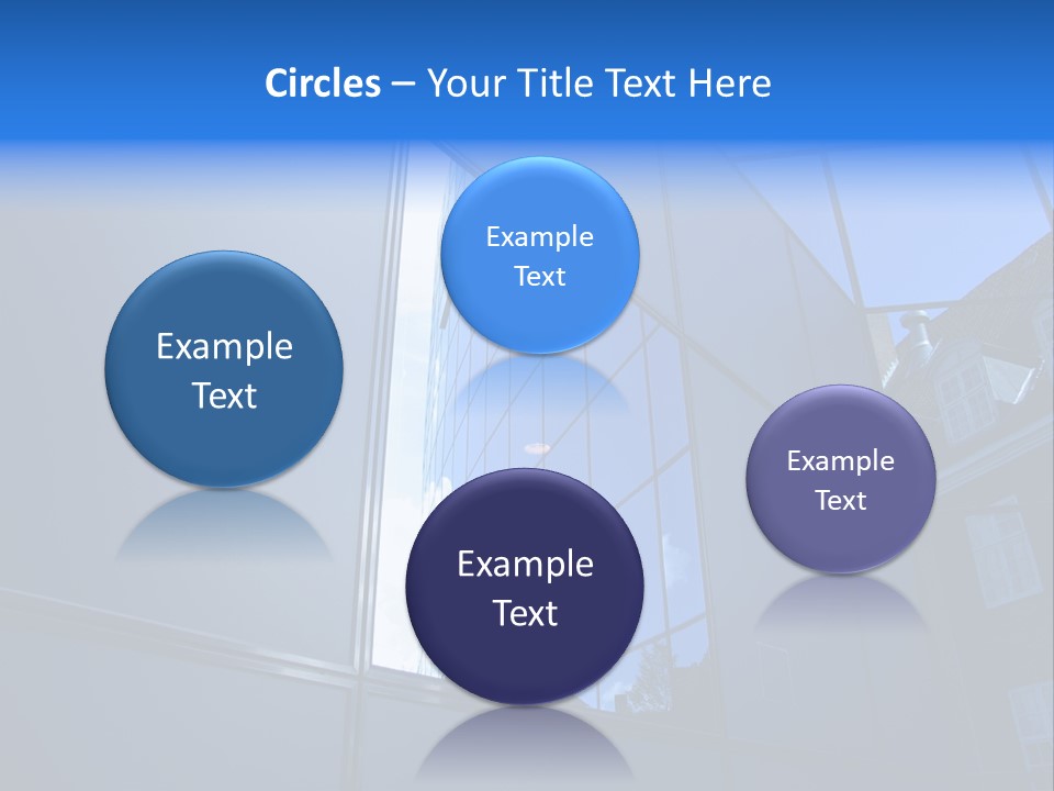 A Building Reflecting In The Windows Of Another Building PowerPoint Template