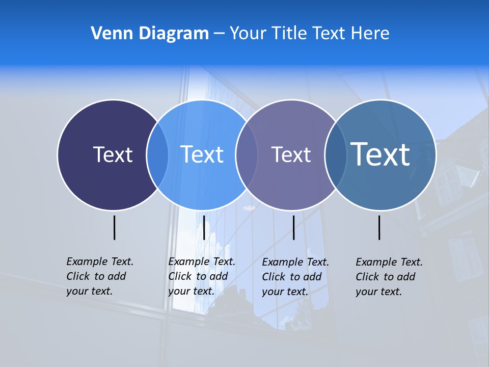 A Building Reflecting In The Windows Of Another Building PowerPoint Template