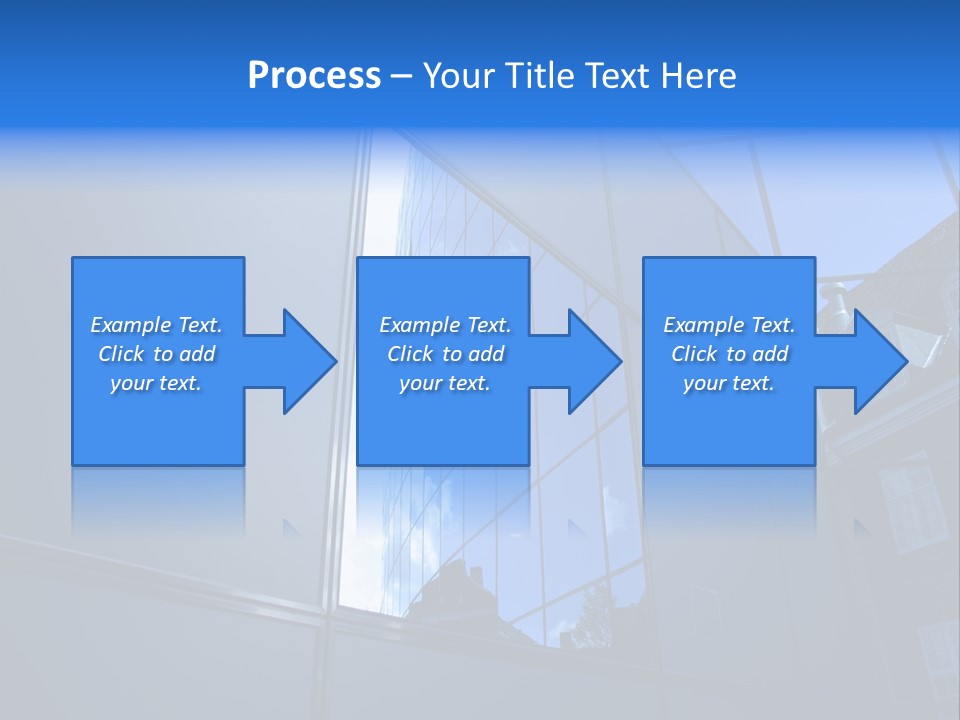 A Building Reflecting In The Windows Of Another Building PowerPoint Template