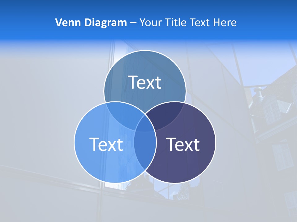 A Building Reflecting In The Windows Of Another Building PowerPoint Template