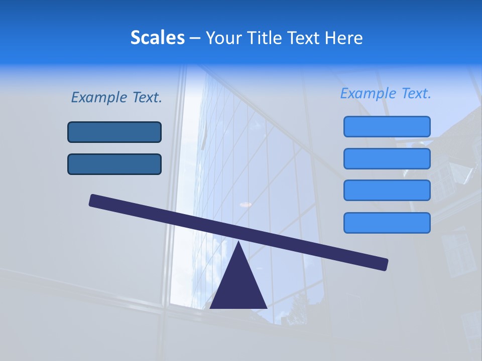 A Building Reflecting In The Windows Of Another Building PowerPoint Template