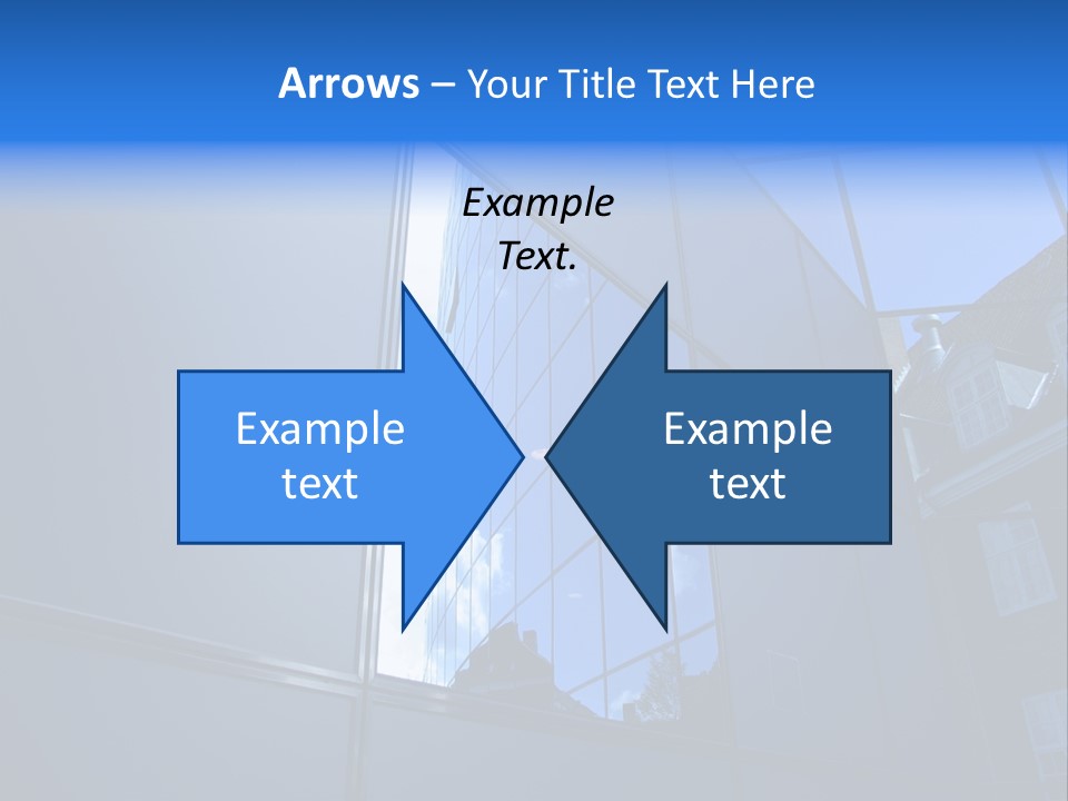 A Building Reflecting In The Windows Of Another Building PowerPoint Template