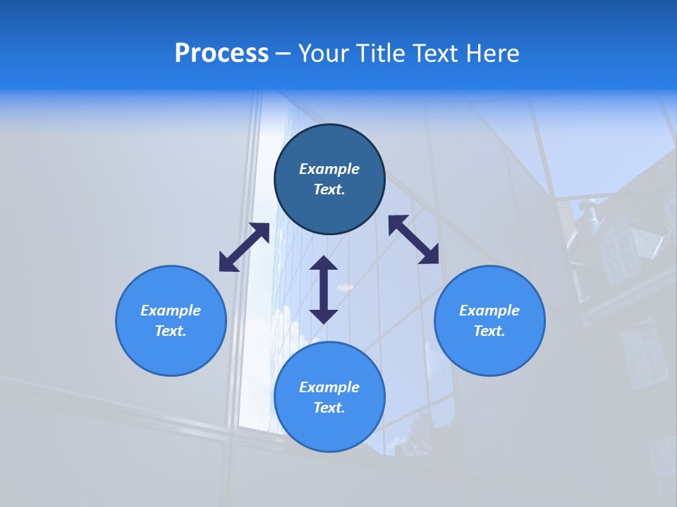 A Building Reflecting In The Windows Of Another Building PowerPoint Template