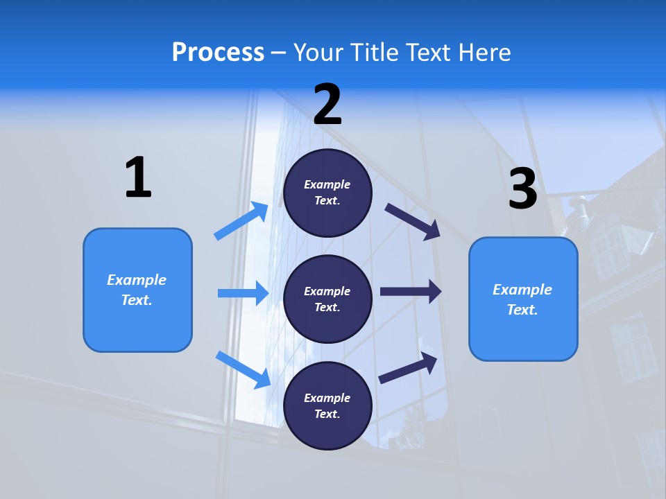 A Building Reflecting In The Windows Of Another Building PowerPoint Template