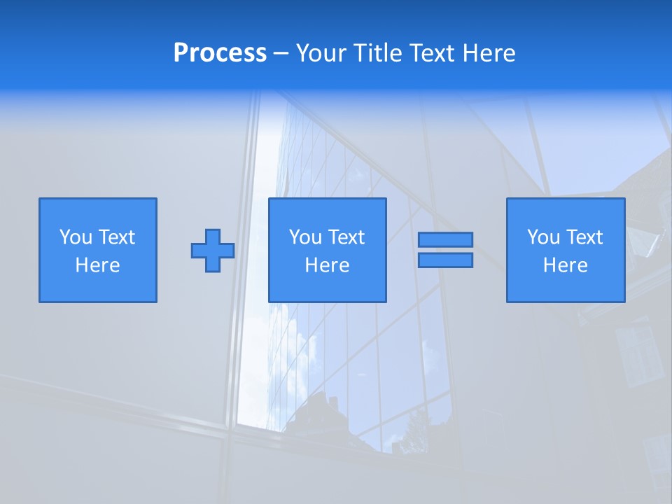 A Building Reflecting In The Windows Of Another Building PowerPoint Template