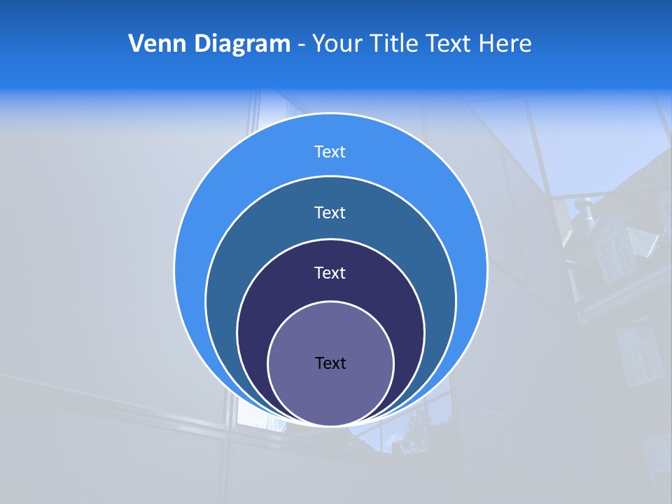 A Building Reflecting In The Windows Of Another Building PowerPoint Template