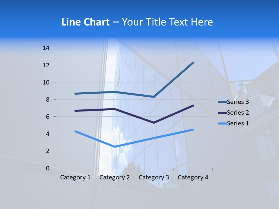 A Building Reflecting In The Windows Of Another Building PowerPoint Template