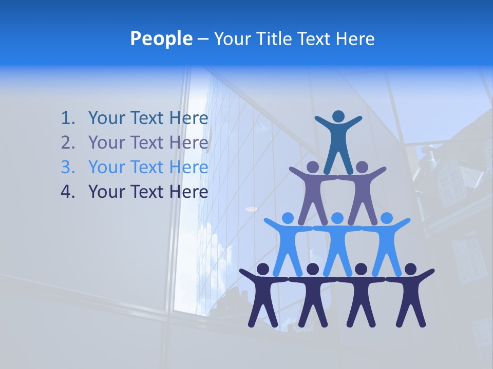 A Building Reflecting In The Windows Of Another Building PowerPoint Template