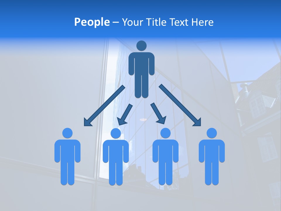 A Building Reflecting In The Windows Of Another Building PowerPoint Template