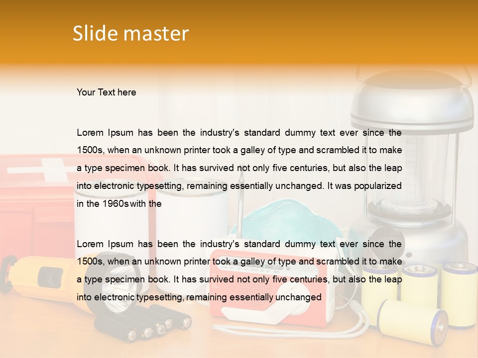 Horizontal Kit Food PowerPoint Template