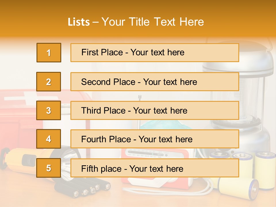 Horizontal Kit Food PowerPoint Template