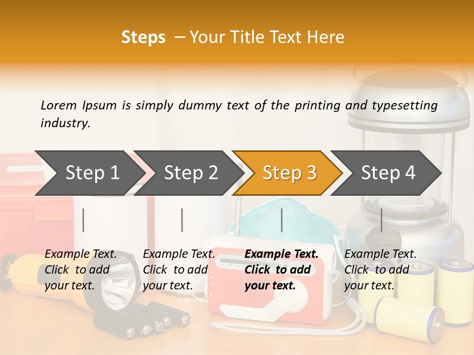 Horizontal Kit Food PowerPoint Template