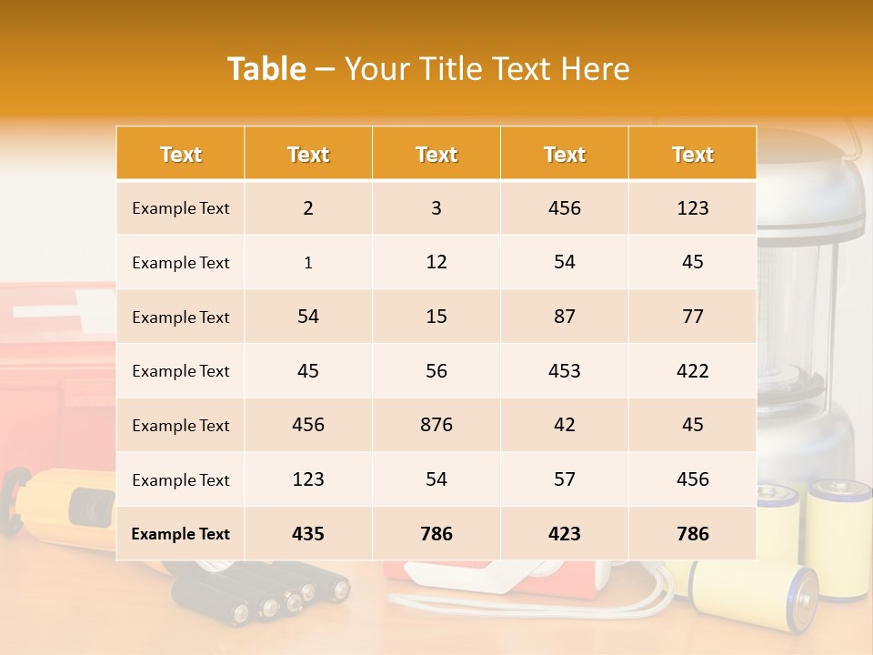 Horizontal Kit Food PowerPoint Template