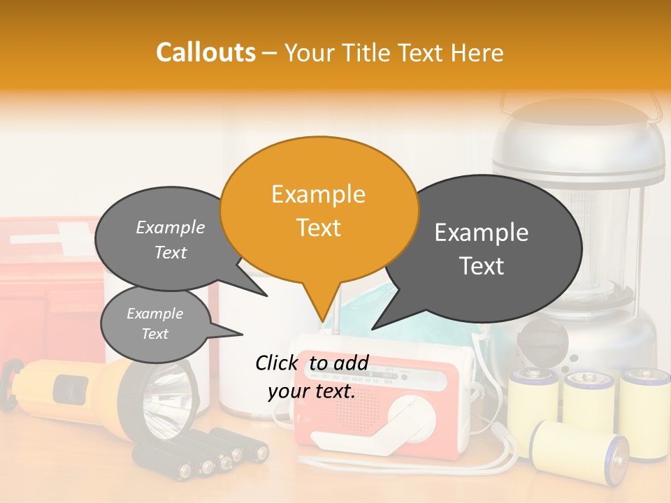 Horizontal Kit Food PowerPoint Template