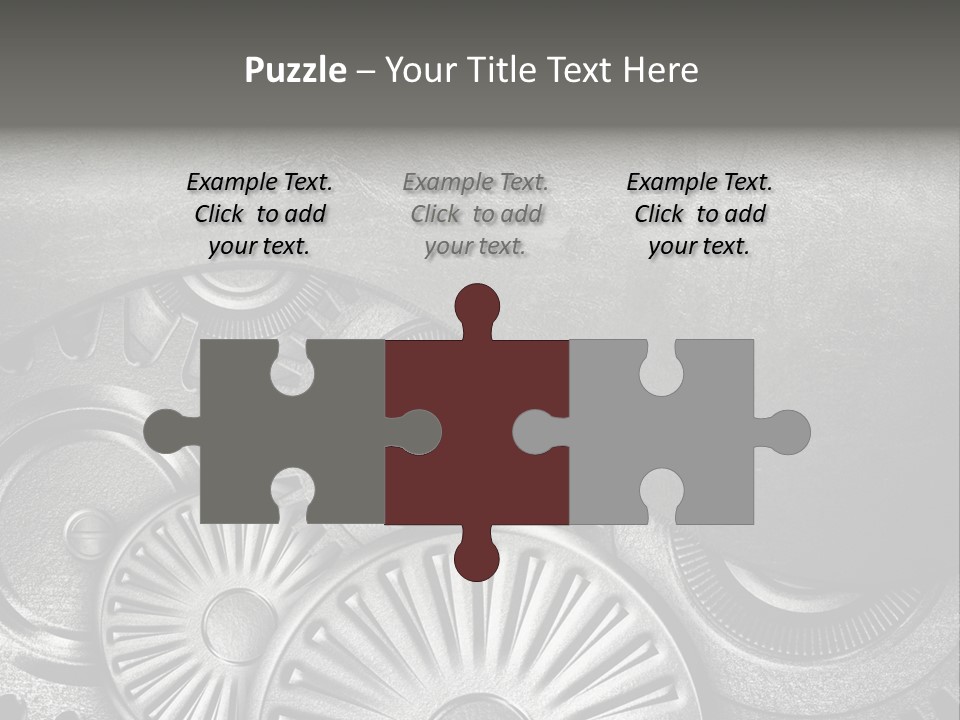 Cogwheel Machinery Artwork PowerPoint Template