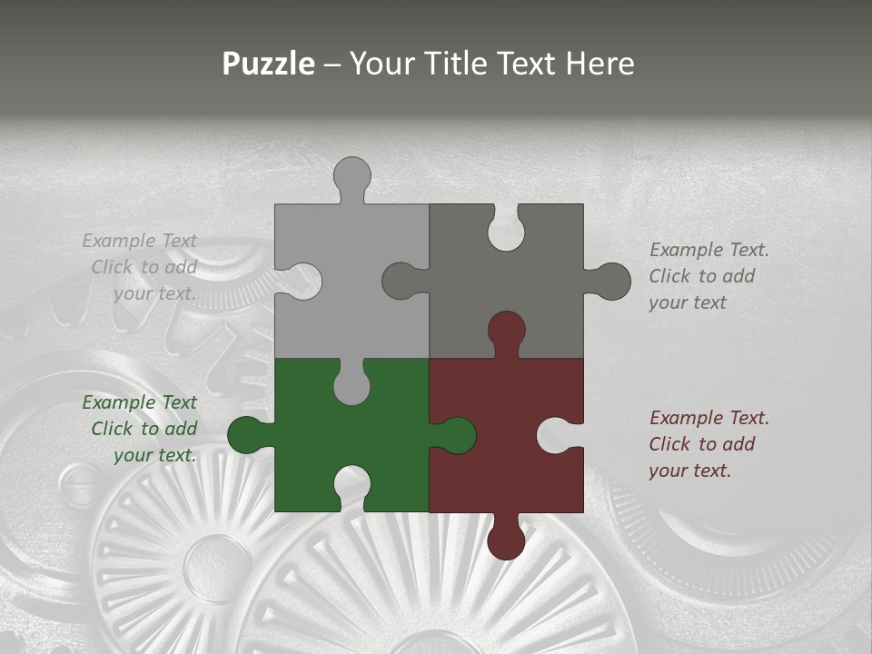 Cogwheel Machinery Artwork PowerPoint Template