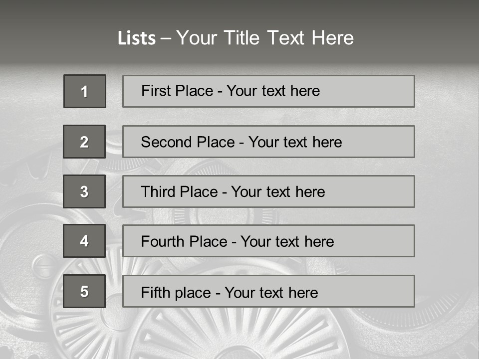 Cogwheel Machinery Artwork PowerPoint Template