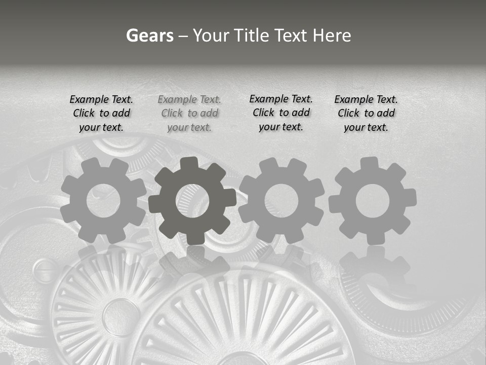 Cogwheel Machinery Artwork PowerPoint Template