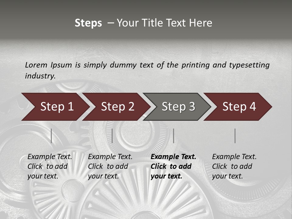 Cogwheel Machinery Artwork PowerPoint Template