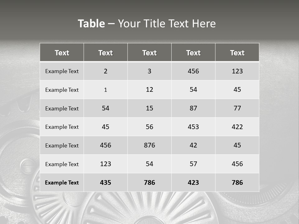 Cogwheel Machinery Artwork PowerPoint Template