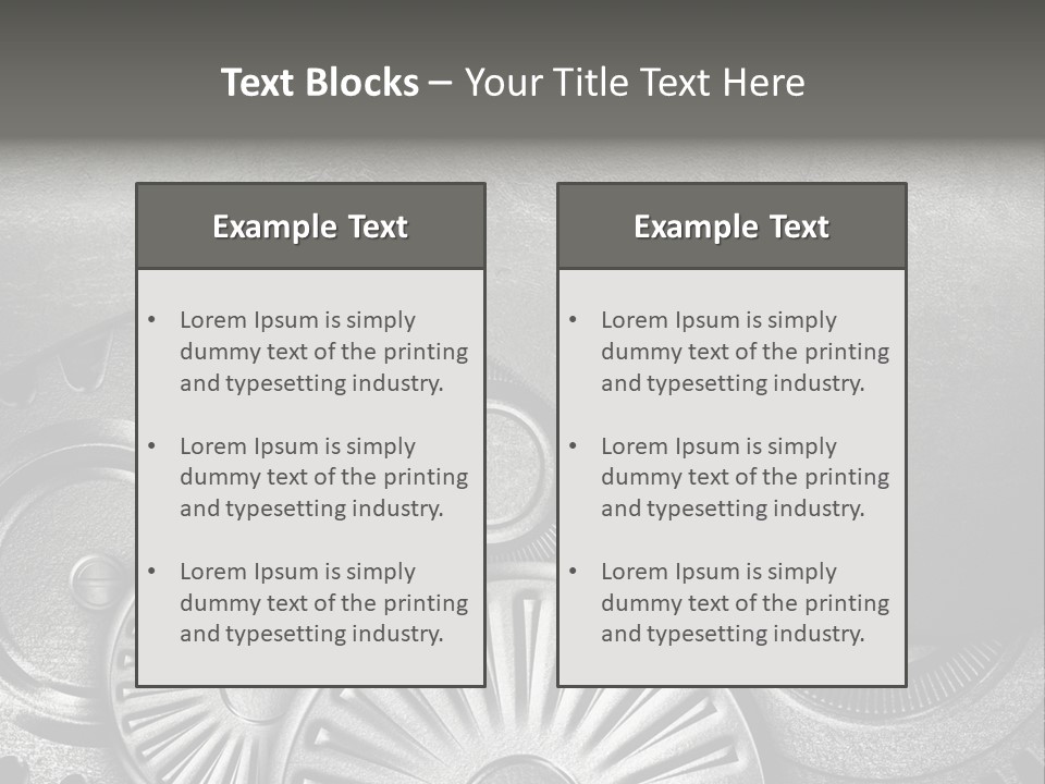 Cogwheel Machinery Artwork PowerPoint Template