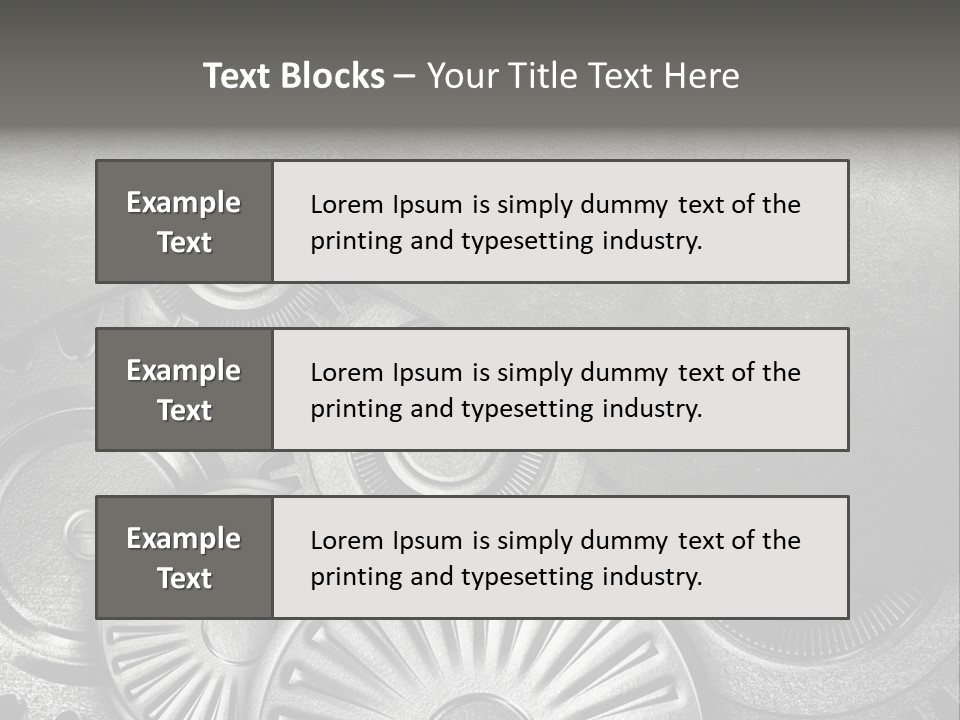 Cogwheel Machinery Artwork PowerPoint Template