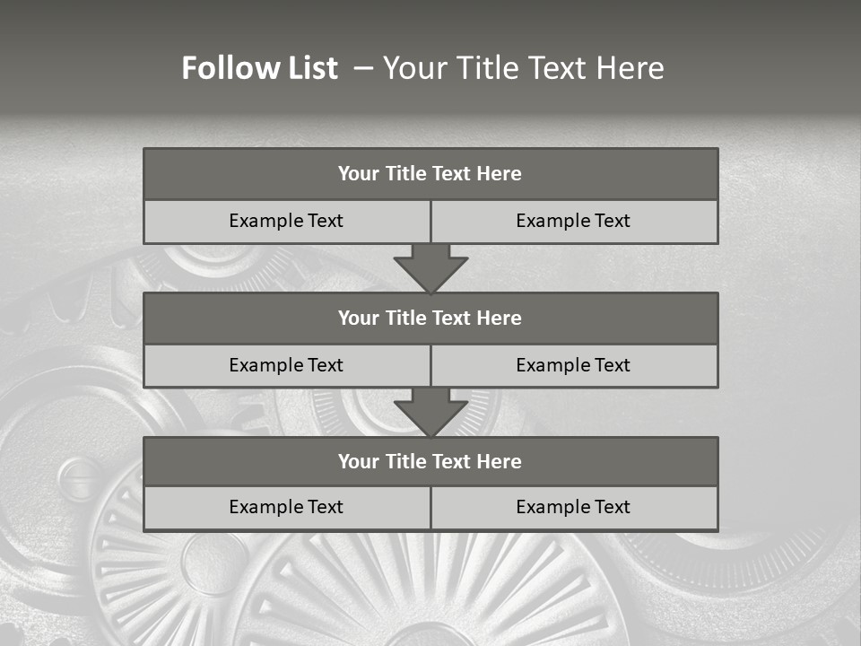 Cogwheel Machinery Artwork PowerPoint Template