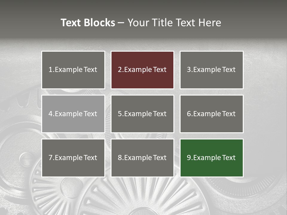 Cogwheel Machinery Artwork PowerPoint Template