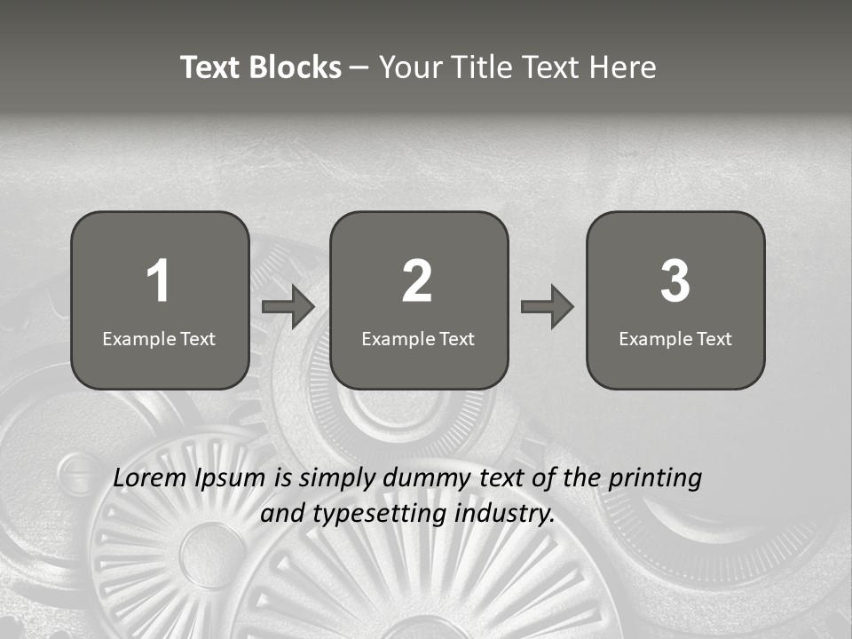 Cogwheel Machinery Artwork PowerPoint Template