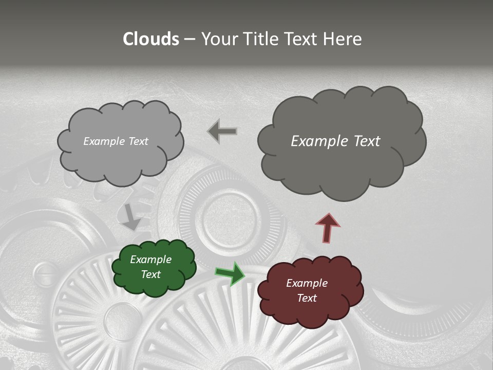 Cogwheel Machinery Artwork PowerPoint Template
