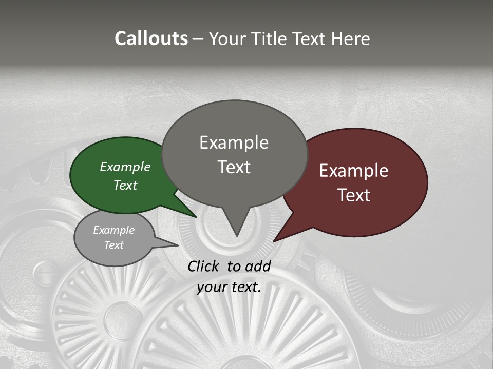 Cogwheel Machinery Artwork PowerPoint Template