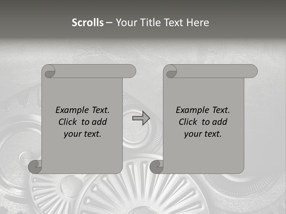 Cogwheel Machinery Artwork PowerPoint Template