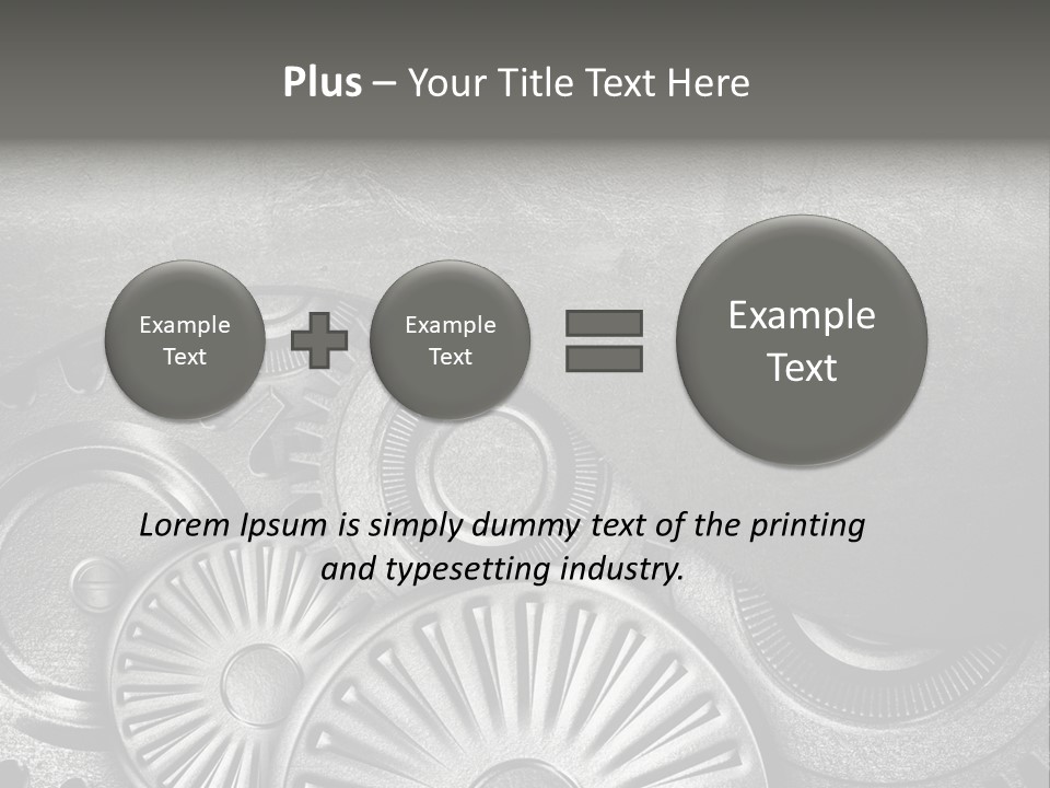 Cogwheel Machinery Artwork PowerPoint Template
