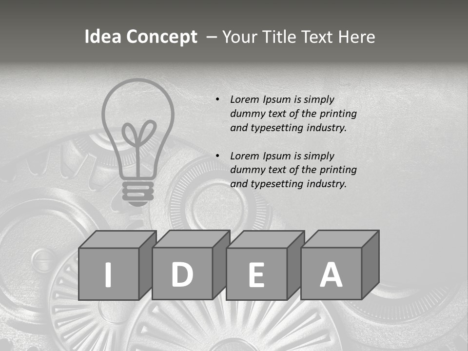 Cogwheel Machinery Artwork PowerPoint Template