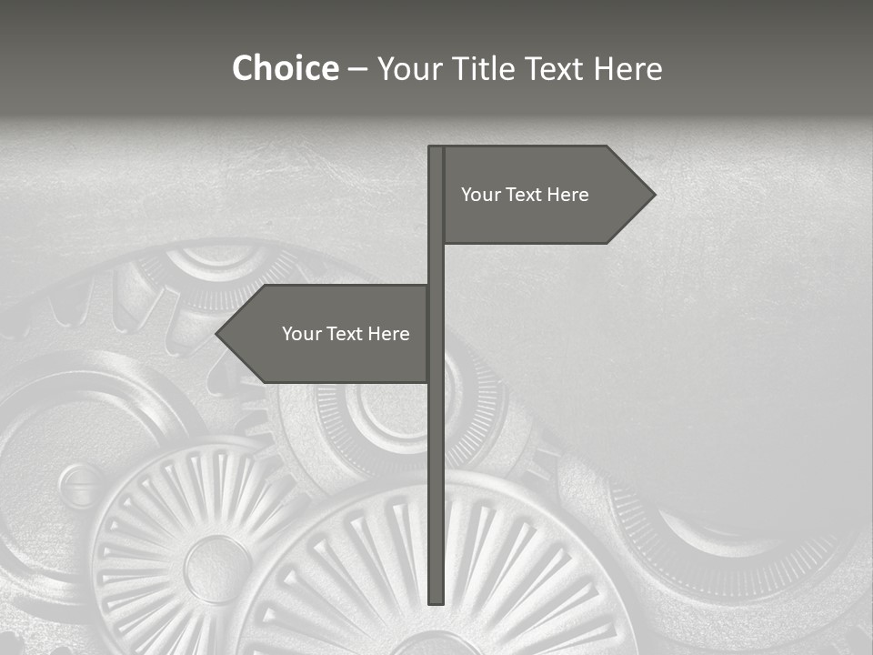Cogwheel Machinery Artwork PowerPoint Template