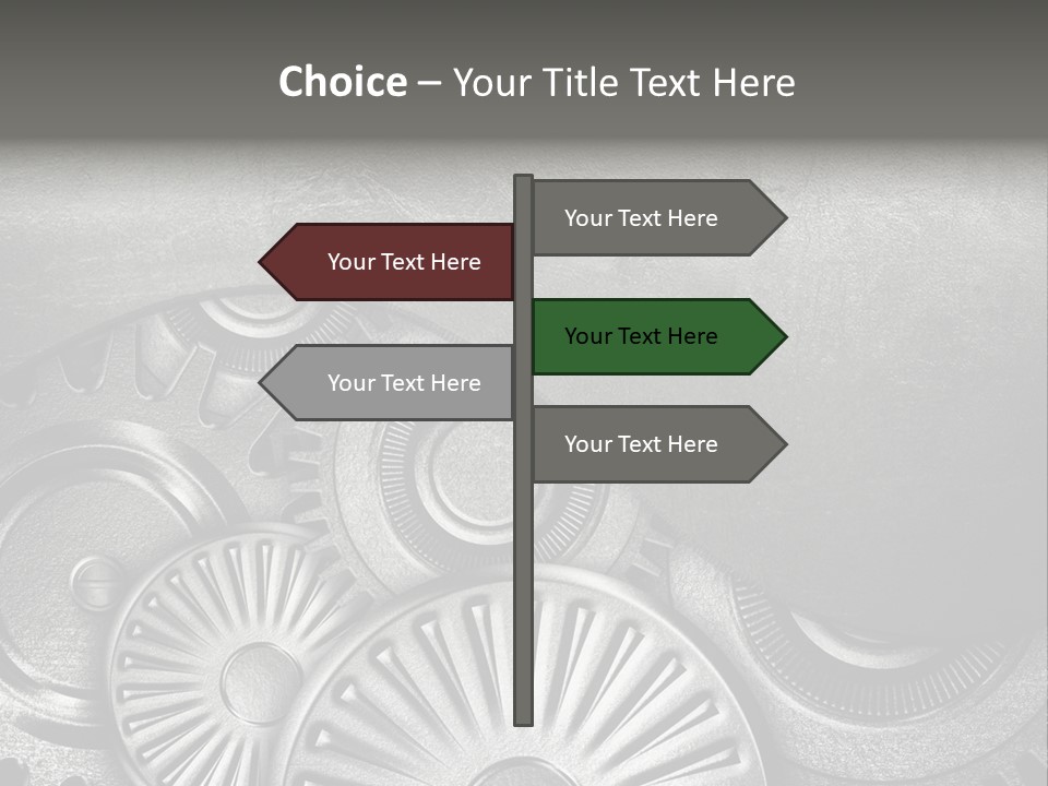 Cogwheel Machinery Artwork PowerPoint Template