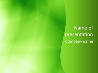 Fractal Newsletter Greenery PowerPoint Template