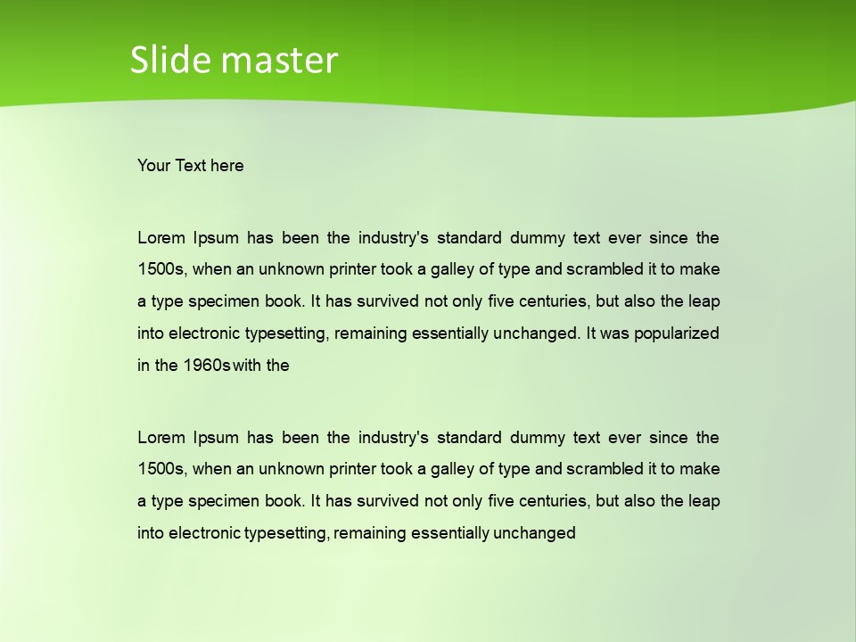 Fractal Newsletter Greenery PowerPoint Template