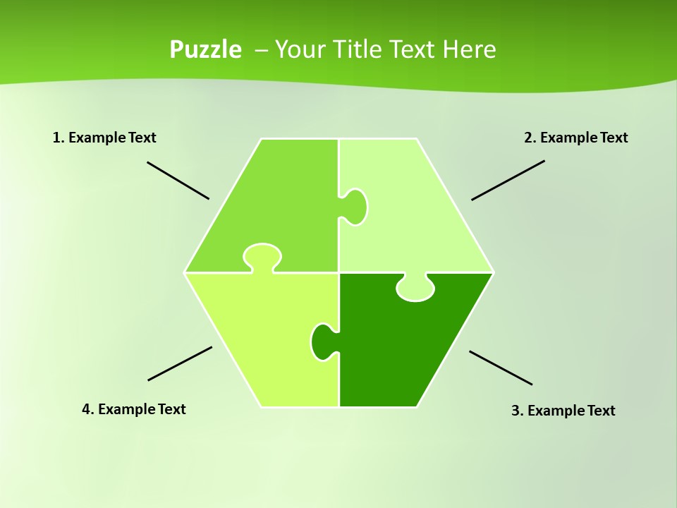 Fractal Newsletter Greenery PowerPoint Template