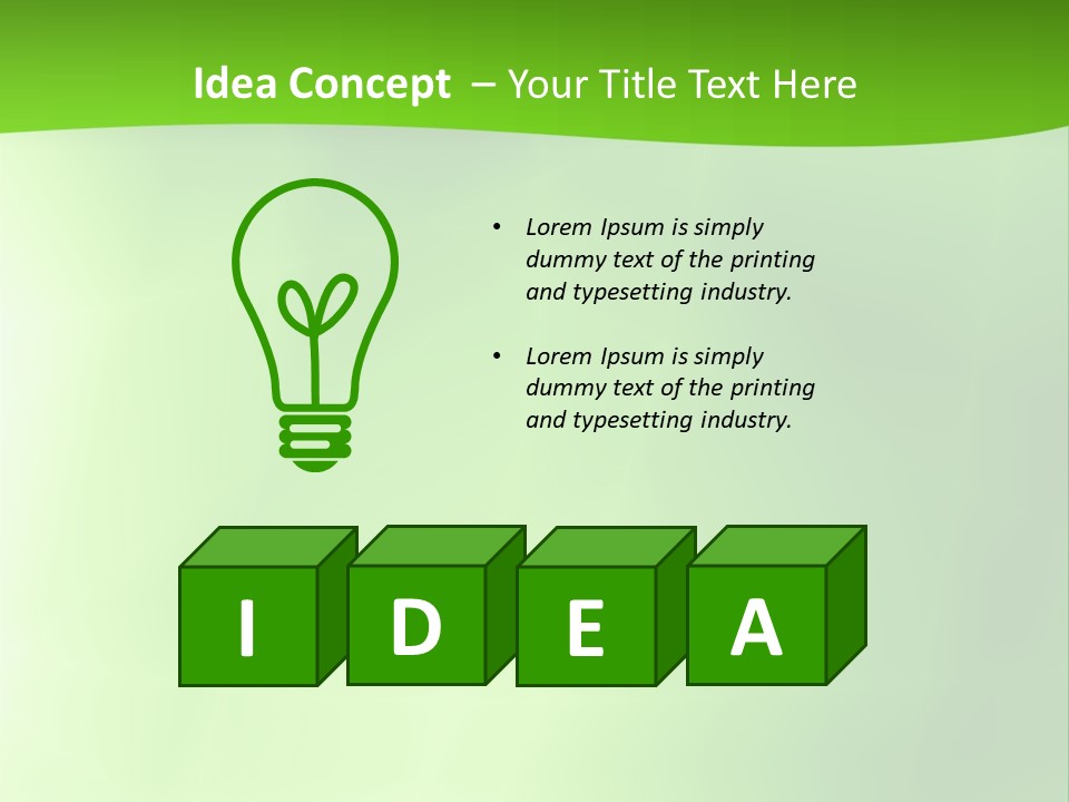 Fractal Newsletter Greenery PowerPoint Template