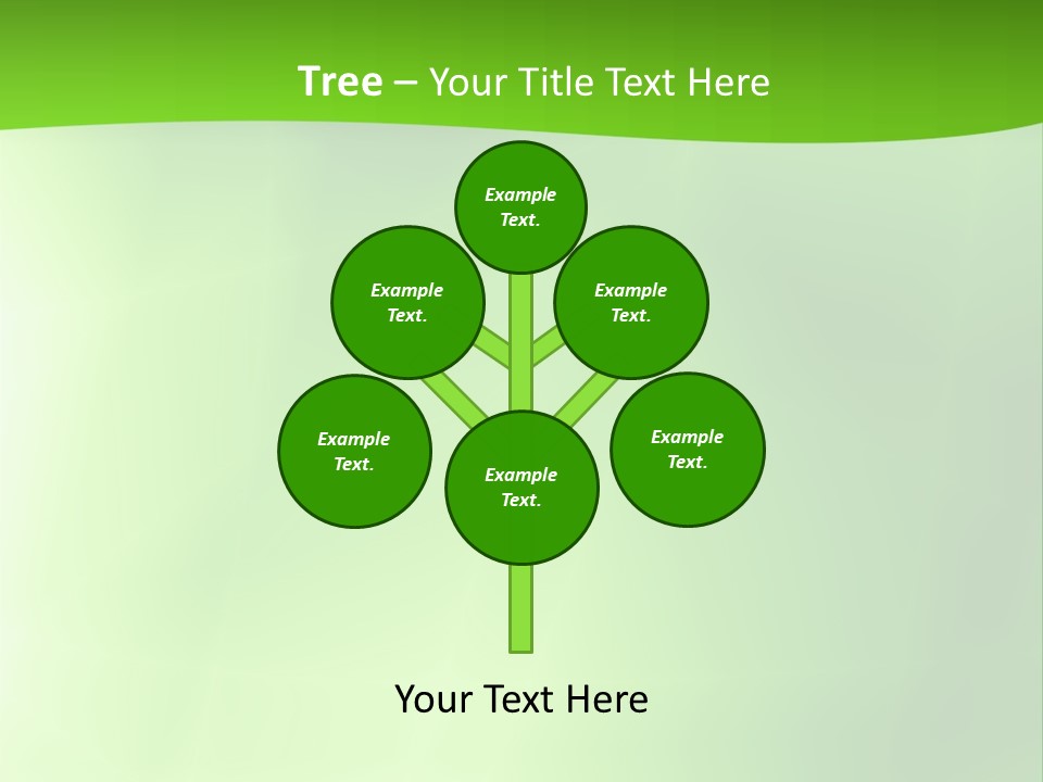 Fractal Newsletter Greenery PowerPoint Template