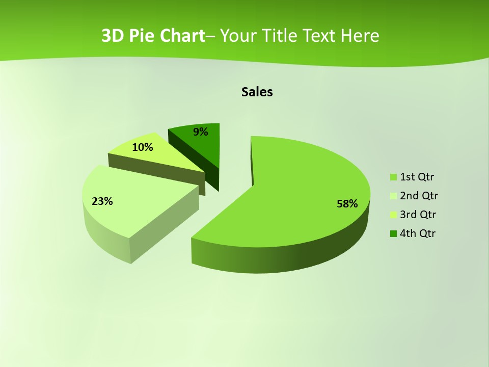 Fractal Newsletter Greenery PowerPoint Template