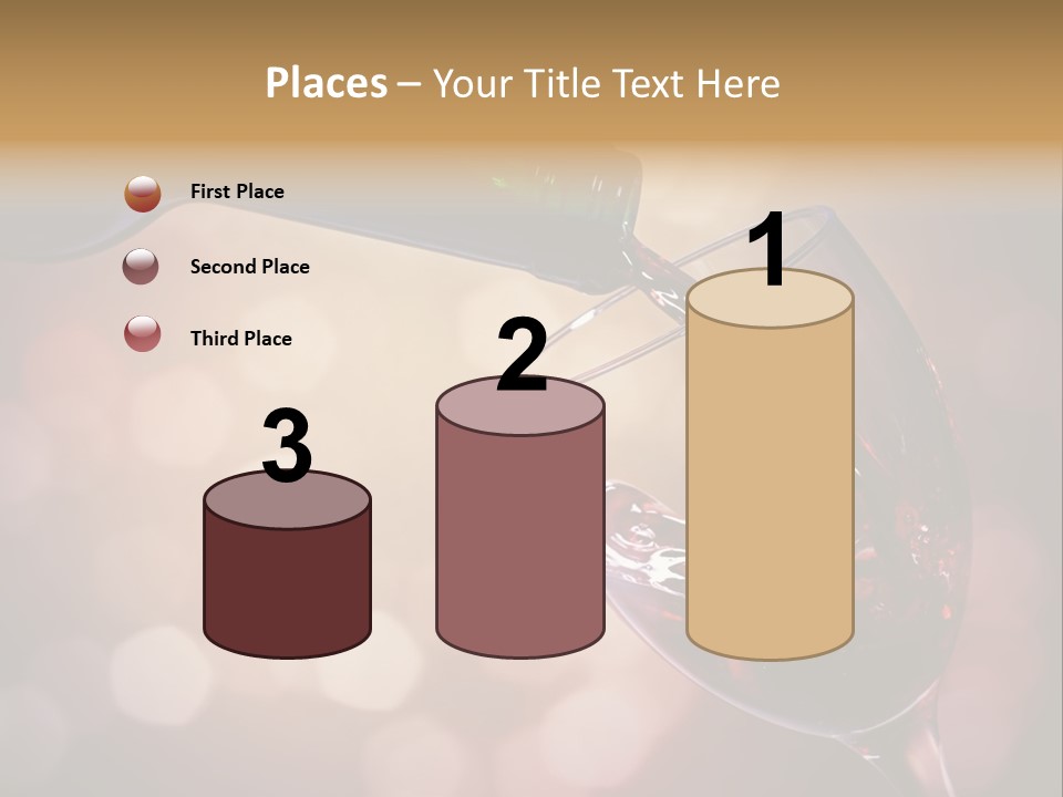 Wineglass Merlot Isolated PowerPoint Template