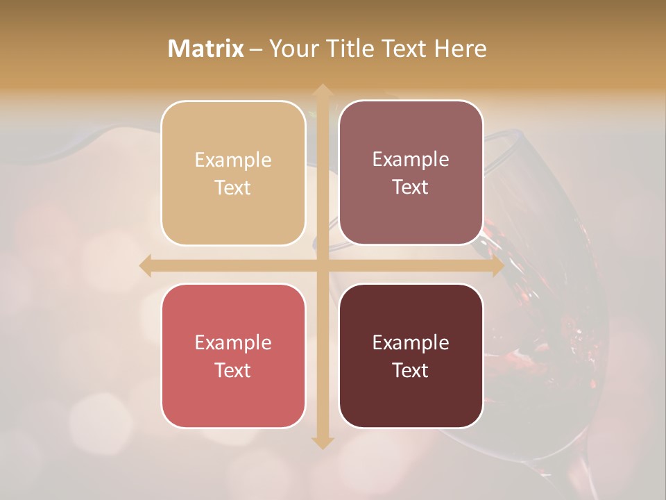 Wineglass Merlot Isolated PowerPoint Template