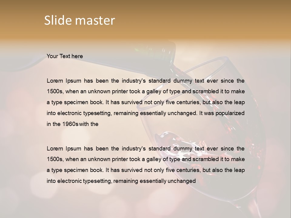 Wineglass Merlot Isolated PowerPoint Template