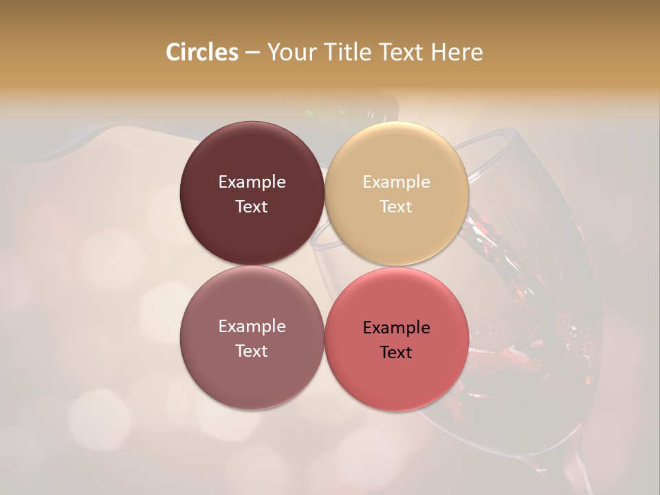 Wineglass Merlot Isolated PowerPoint Template