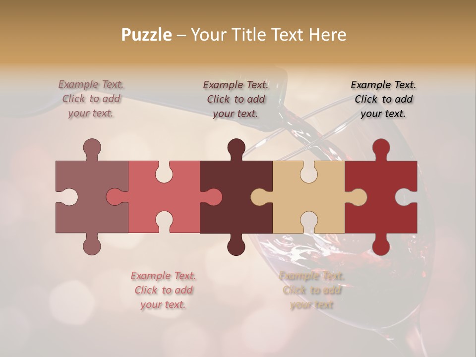 Wineglass Merlot Isolated PowerPoint Template