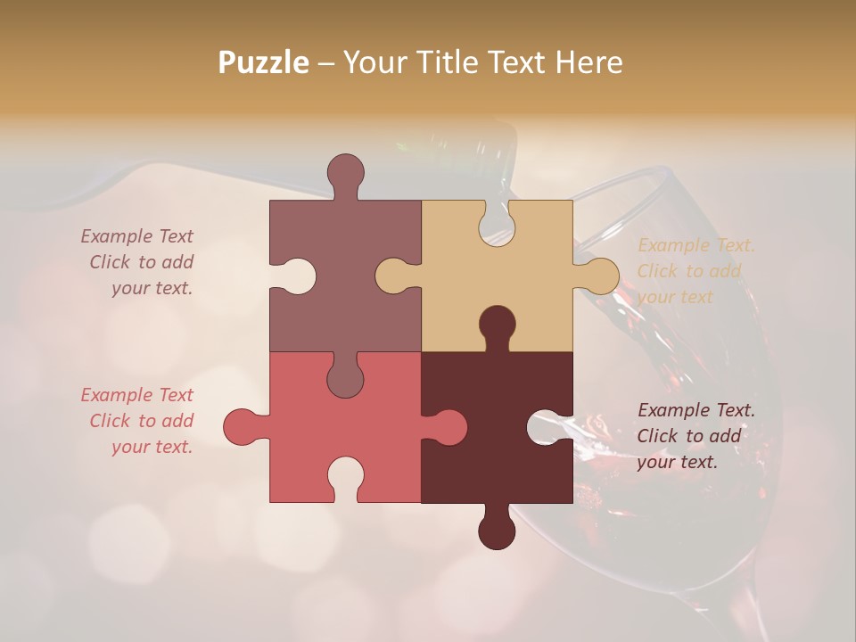 Wineglass Merlot Isolated PowerPoint Template